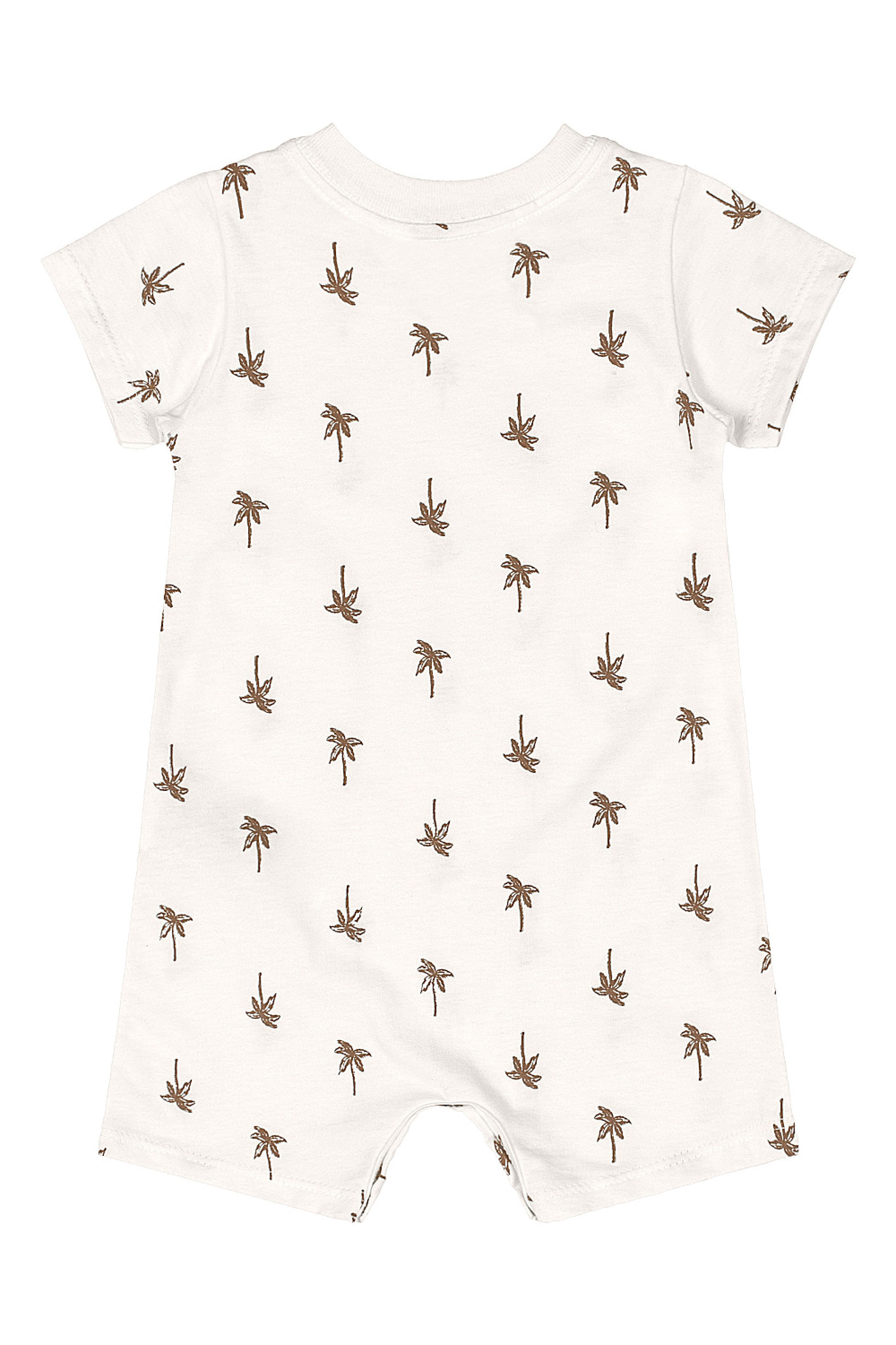 Macaquinho Bebê Menino em Algodão Estampado (Off White) Quimby - Imagem 6